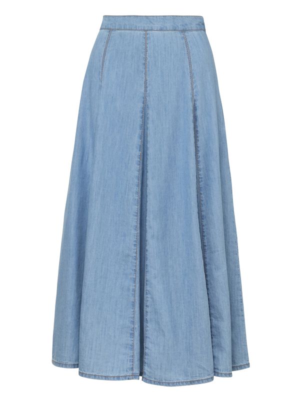 By TiMo Denim Midi Skirt Light Blue