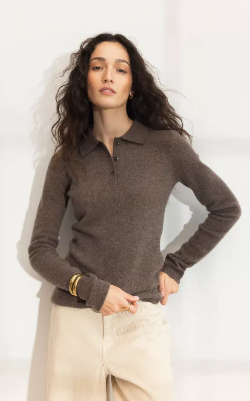 Camilla Pihl Jolanda Knit Dark Taupe Melange