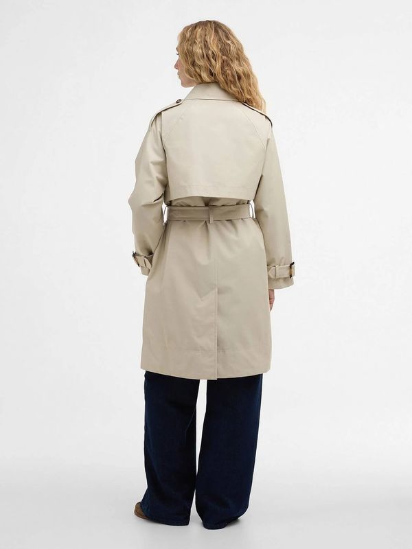 Barbour Maia Showerproof Trench Coat Mist Dress/Navy Tartan