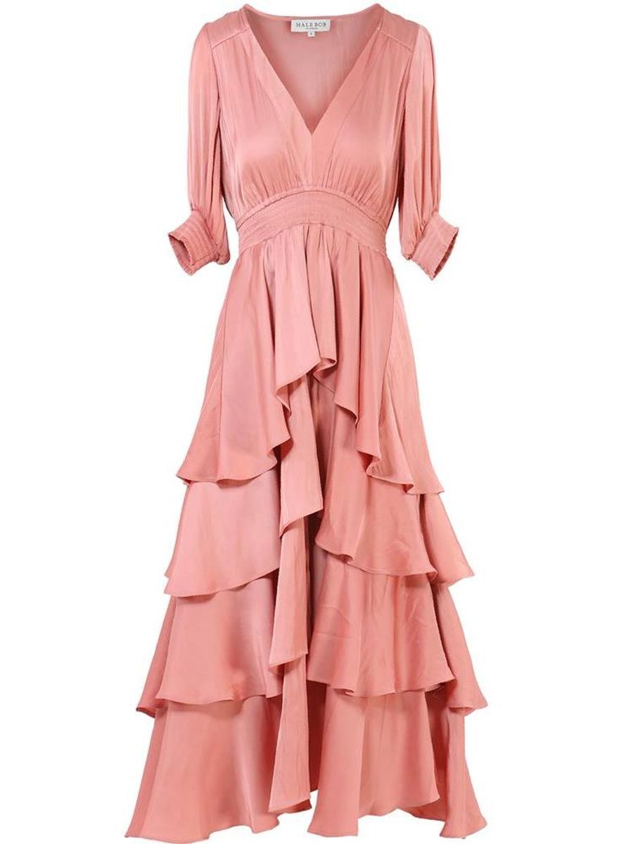 Hale Bob Milana Solid Dress Blush