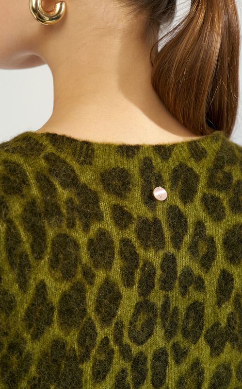 Nümph Riette Leo Pullover Calla Green
