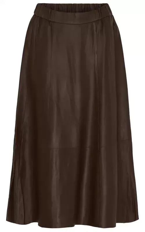 Notyz Casablanca Leather Skirt Espresso