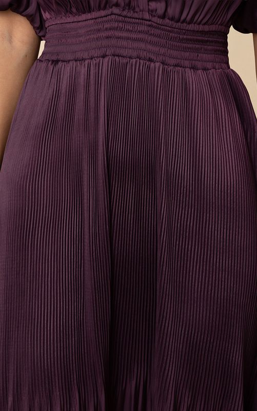 Hale Bob Fleur Solid Dress Plum