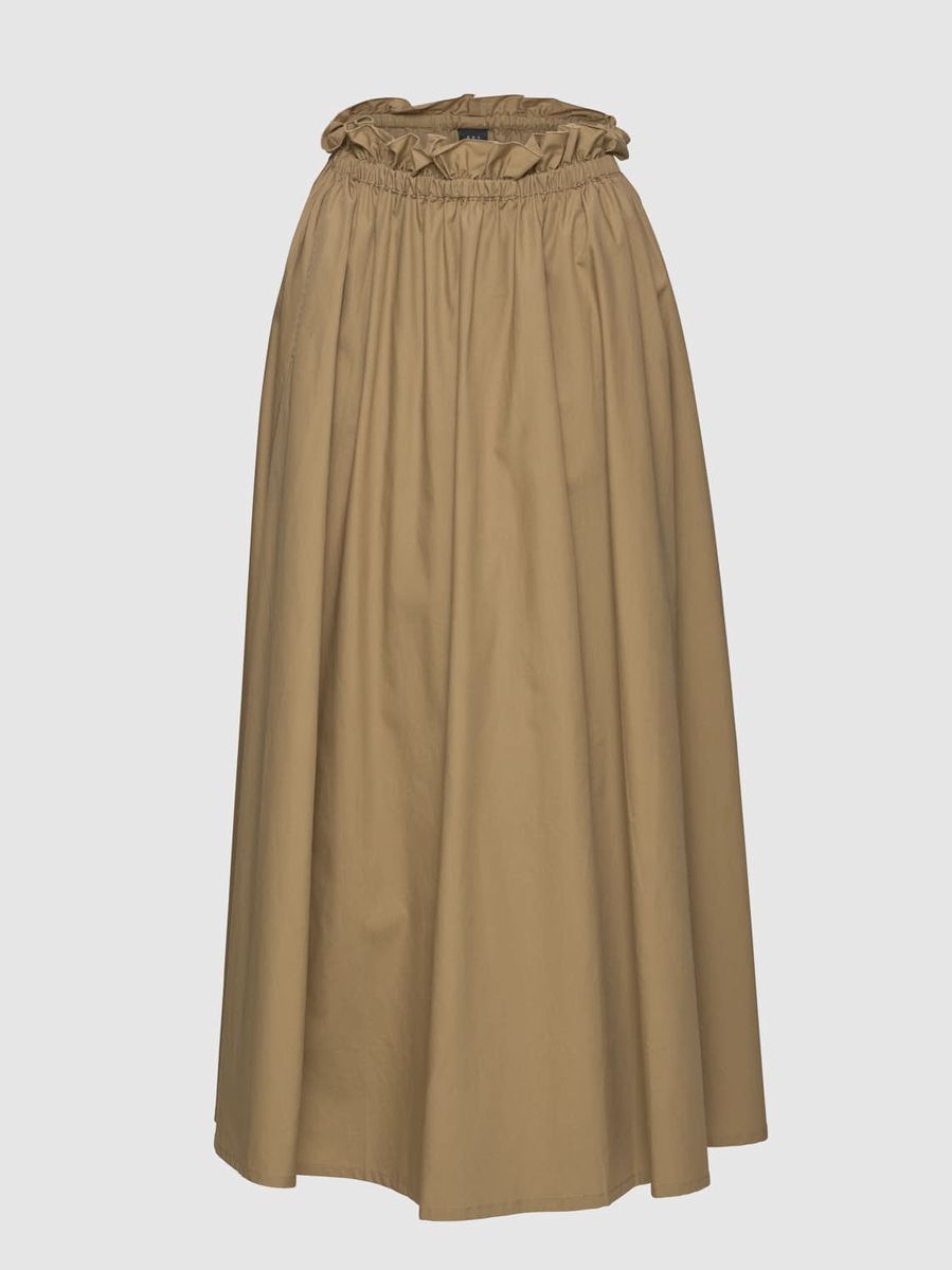 CHRISTIAN AKS Daija Poplin Skirt Wood