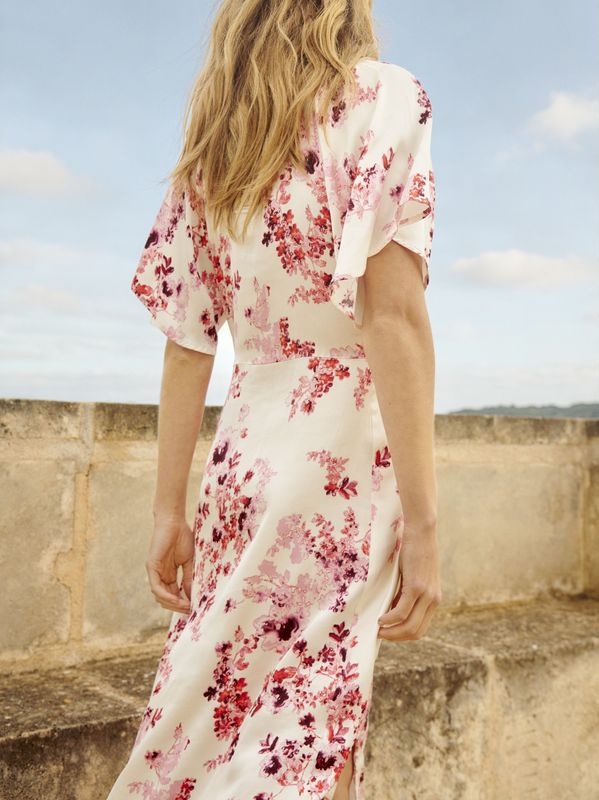 Part Two Alaja Dress Pink Shadow Flower Print