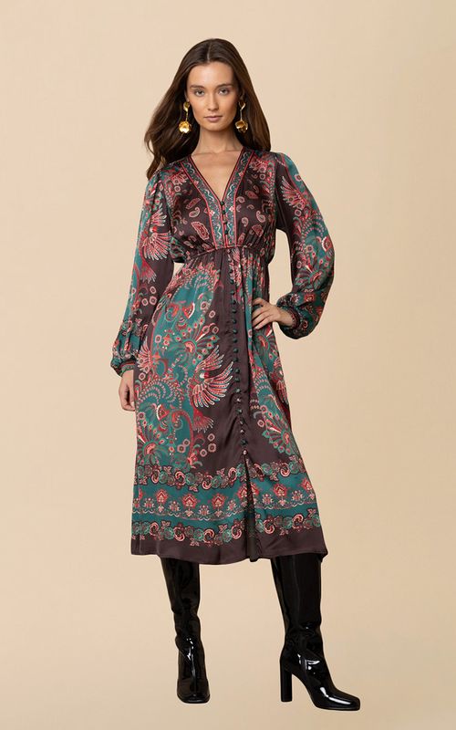 Hale Bob Posie Dress Teal