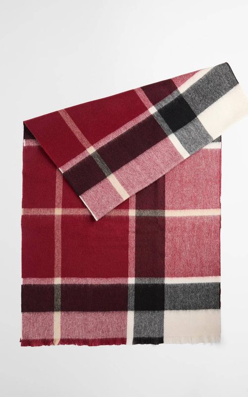 Barbour Rosefield Scarf Light Cardinal Tartan
