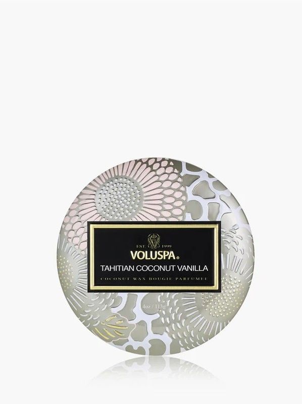 Voluspa Mini Tin Candle Tahitian Coconut Vanilla