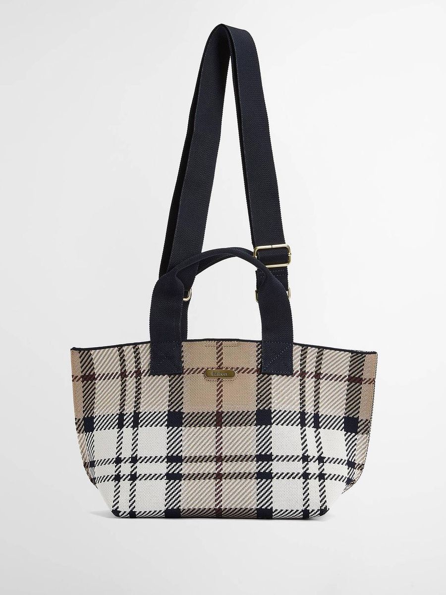 Barbour Layla Mini Tote Bag Rosewood Tartan