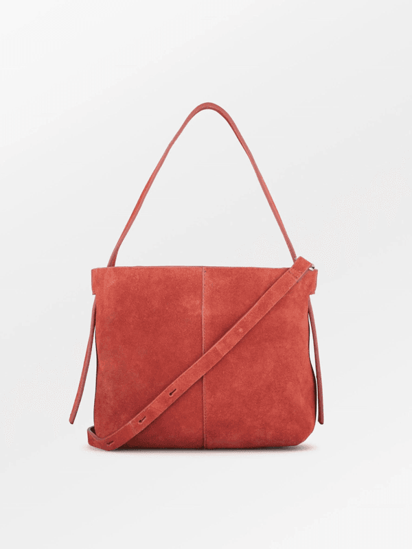 BECK SÖNDERGAARD Suede Fraya Sea Bag  Picante Red