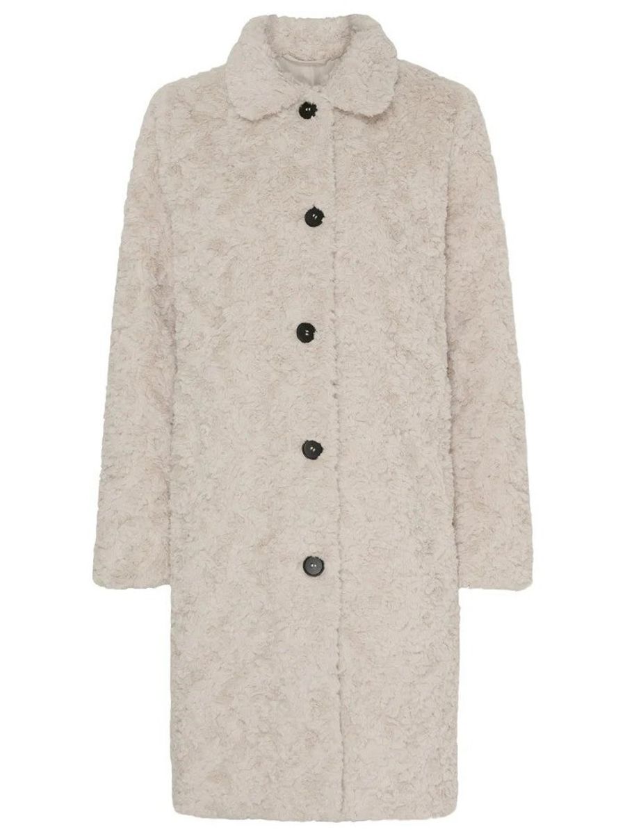 Notyz 40447 Fake Fur Jacket Beige