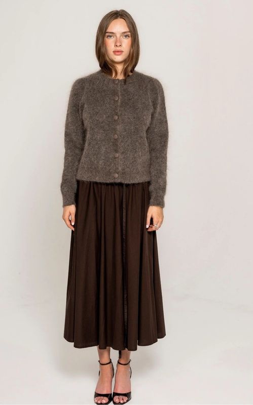 MissMaya Ulla Mohair Cardigan Taupe