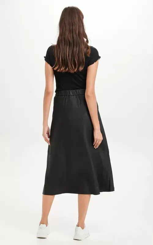 Notyz Casablanca Leather Skirt Black