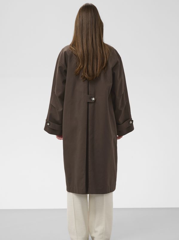 Soaked in Luxury Jennah Cade Coat Chocolate Brown