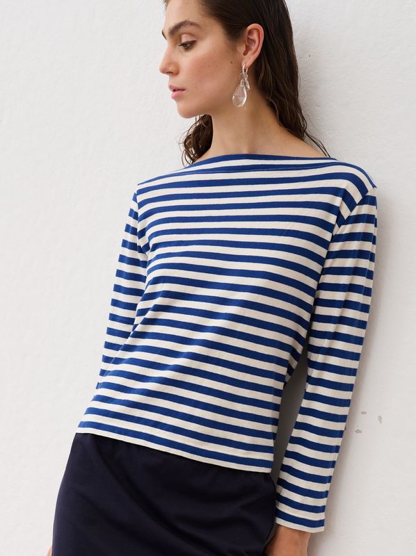 Floor Long Sleeves Striped T-Shirt Atlantico/Cocco