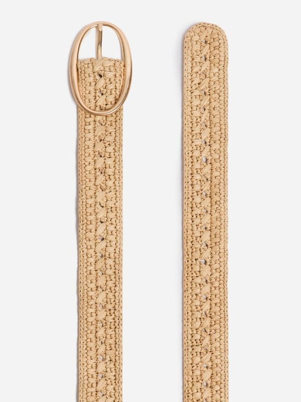 Vanessa Bruno Raffia Belt Naturel