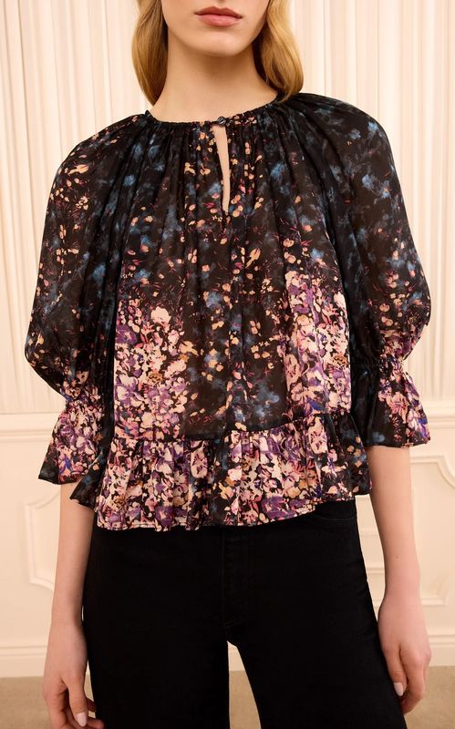 Ulla Johnson Elise SS Silk Blouse Eclipse