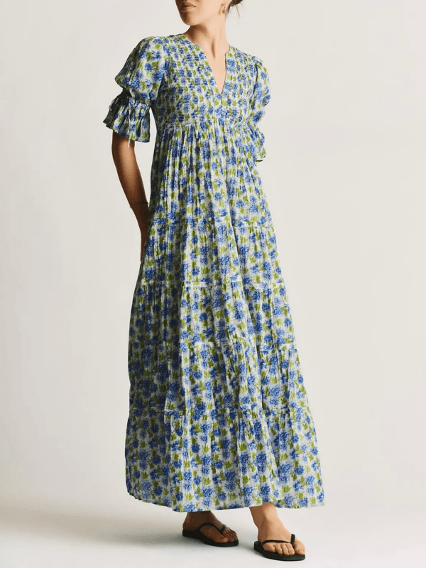By Timo Twisted Maxi Dress Peonies