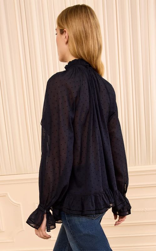 Ulla Johnson Marcella LS Cotton Blouse Nightfall