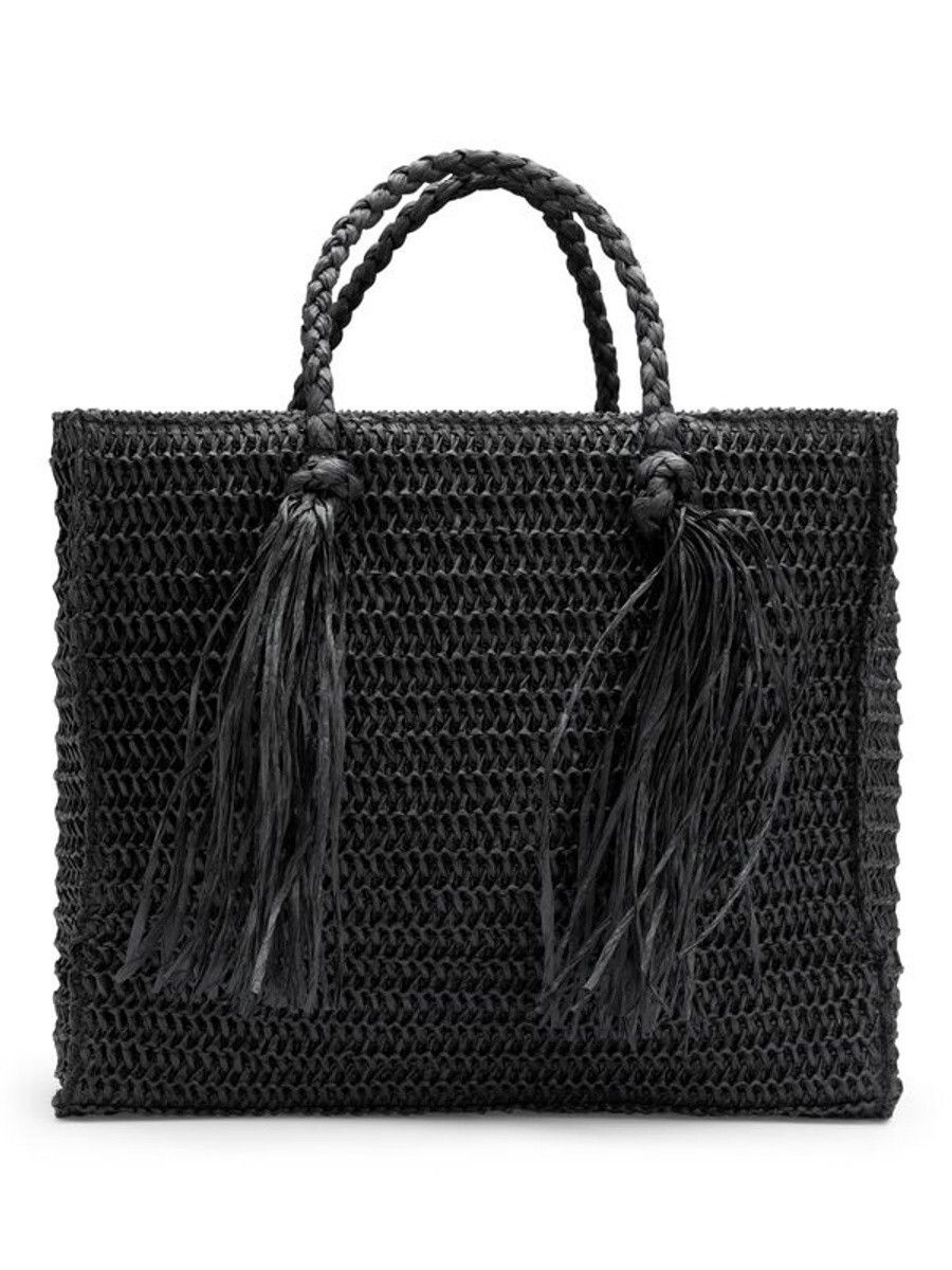 ella&il Rikke Straw Bag Black