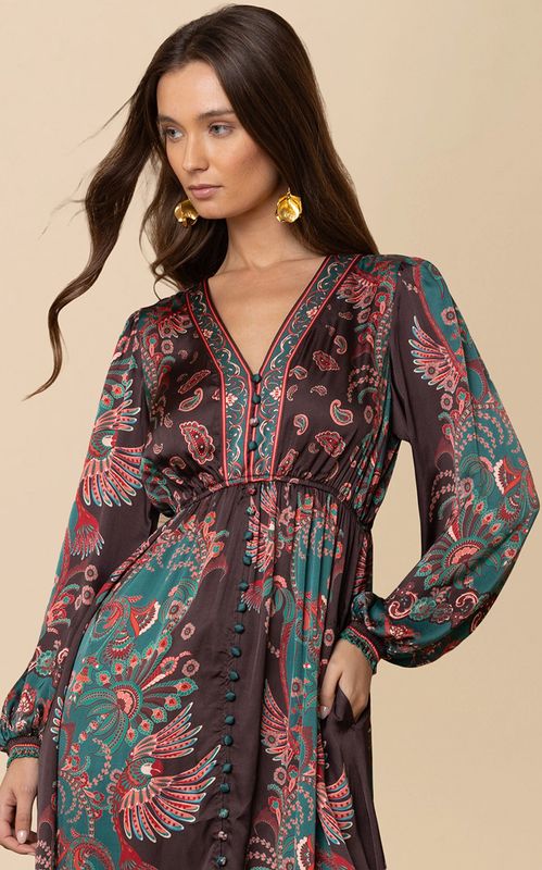 Hale Bob Posie Dress Teal