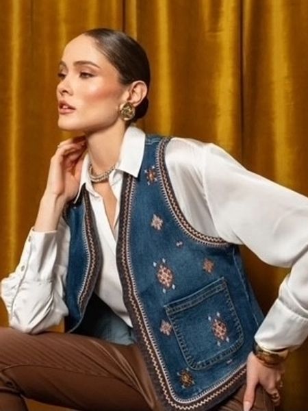 Hovedbilde Lecoco Gina Vest Denim Blue