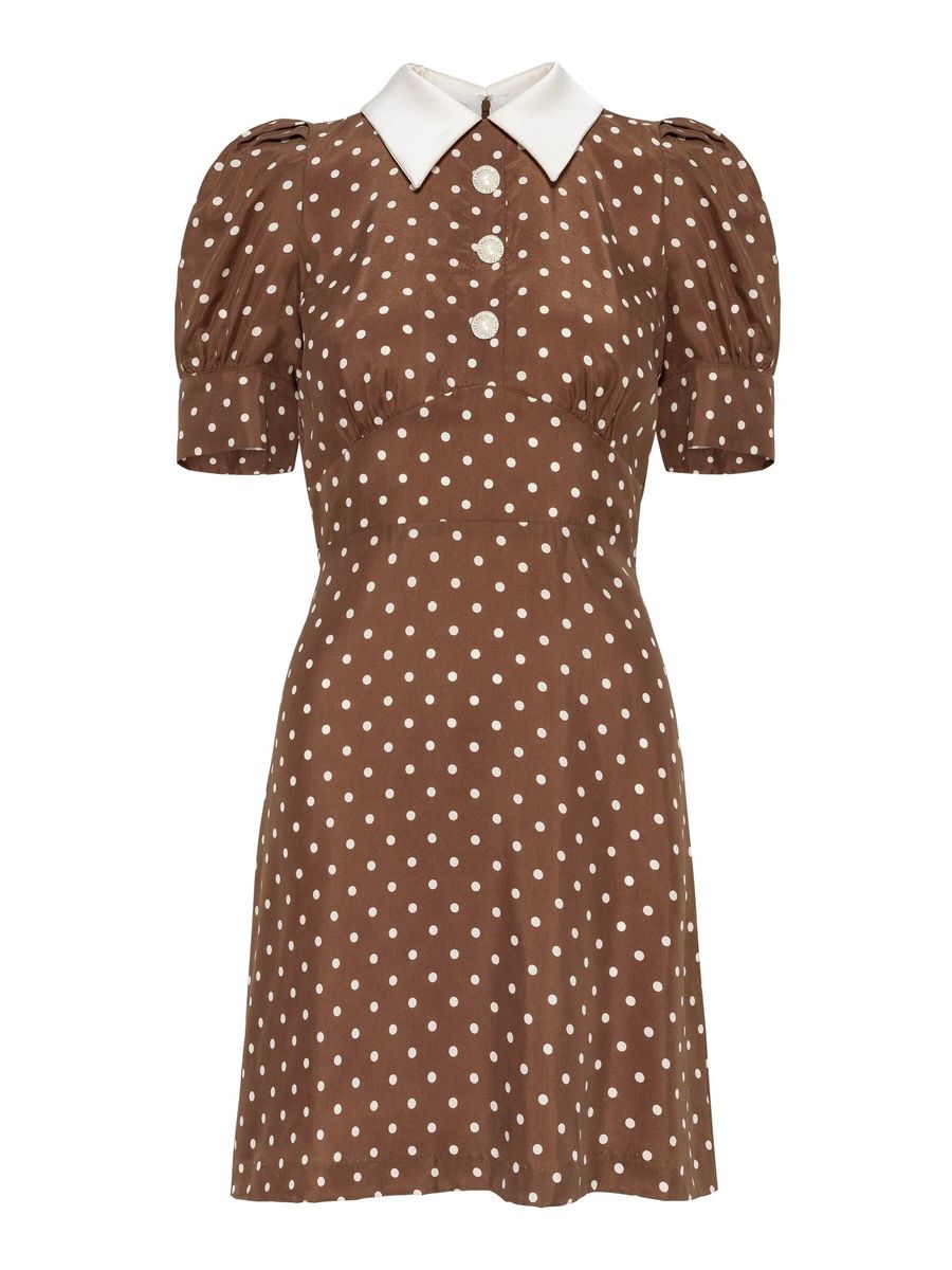 Pia Tjelta Beauty Dress Dots Brown
