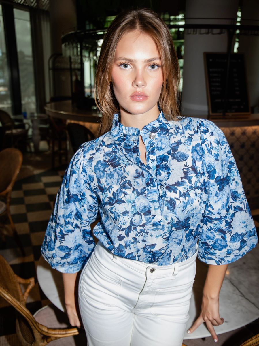MissMaya Ella Blouse Bleu De France