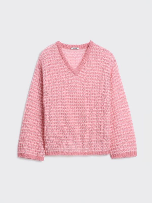 Holzweiler Boxy V-Neck Pink Mix