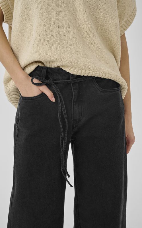 My Essential Wardrobe Karo 144 Wide Jeans Dark Grey Wash