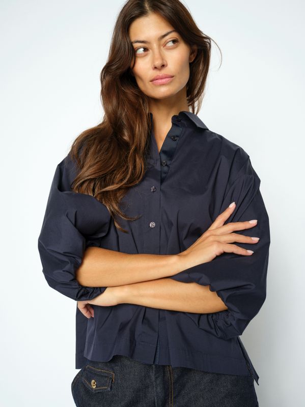 Mos Mosh Vinita 3/4 Shirt Salute Navy
