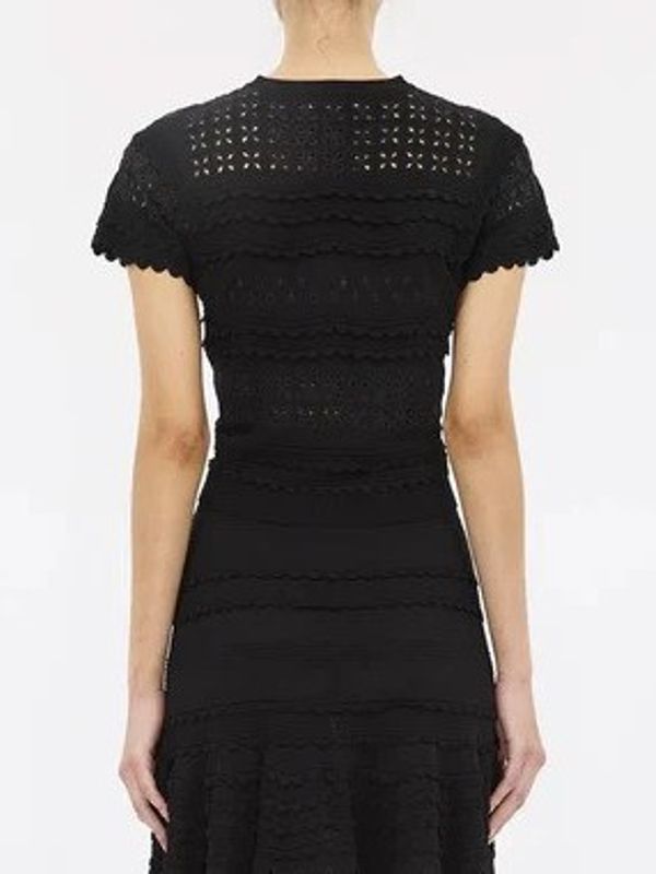Ulla Johnson Abriana Eyelet Knit Cardigan Black