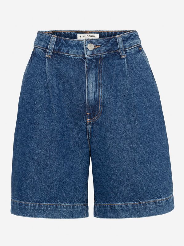 Camilla Pihl Denim Jason Shorts Washed Dark Blue