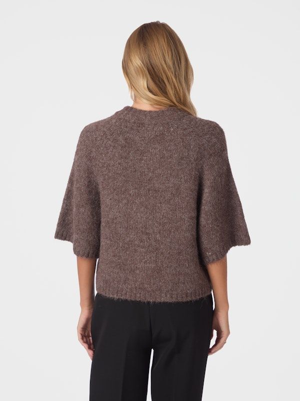 Neo Noir Benuta Fluffy Knit Cardigan Light Brown
