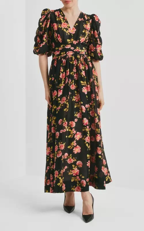 By TiMo Striped Organza Gown Dress Midnight Field