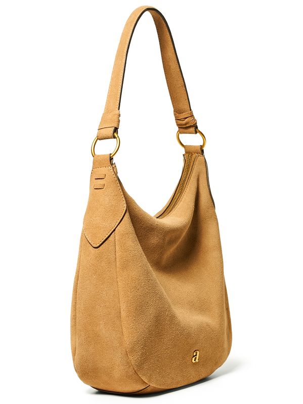 Arnie Says Suede Hobo Bag Brown