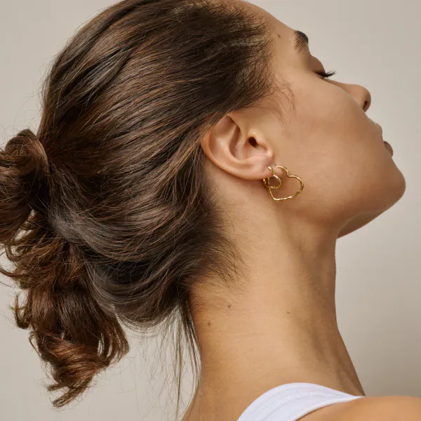 Hovedbilde Enamel Hoops Organic Heart ...