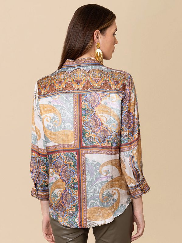 Hale Bob Babette Blouse Brown