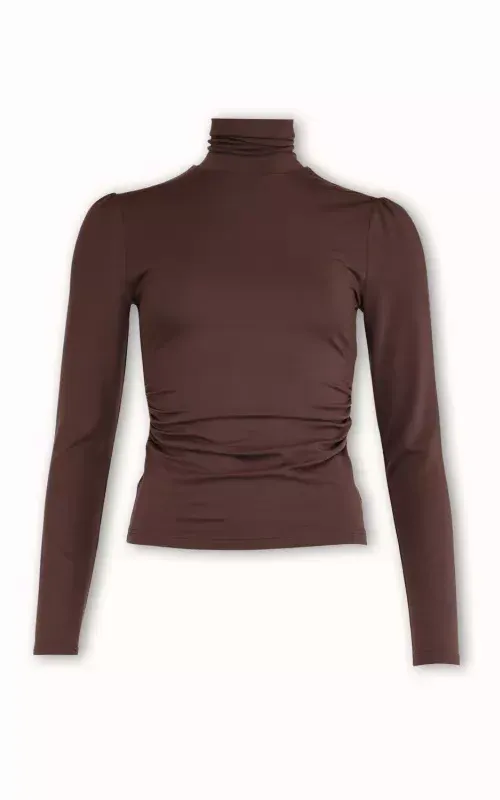 By TiMo Jersey Turtleneck Brown