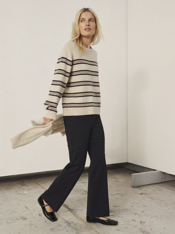 Part Two Ponta Straight Jersey Pants Black