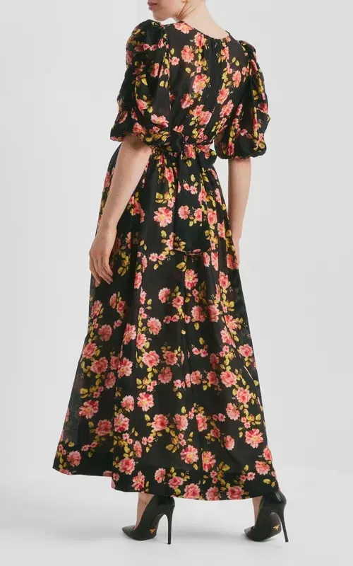 By TiMo Striped Organza Gown Dress Midnight Field