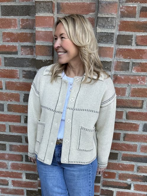 Hovedbilde Floor Jacquard Cardigan Pane