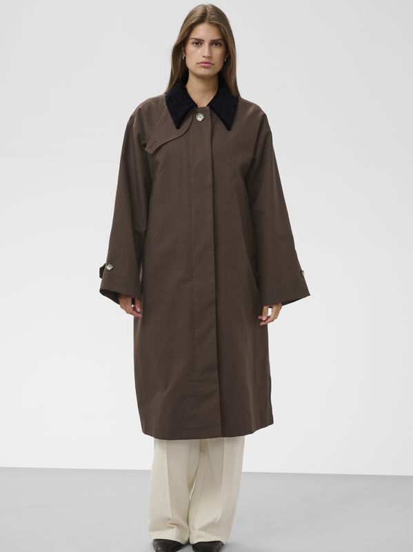 Soaked in Luxury Jennah Cade Coat Chocolate Brown