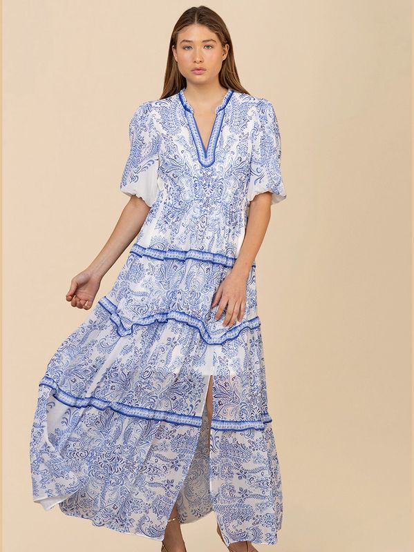 Hale Bob Buttercup Dress Blue
