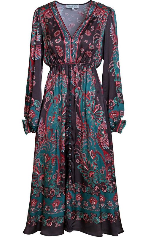 Hale Bob Posie Dress Teal