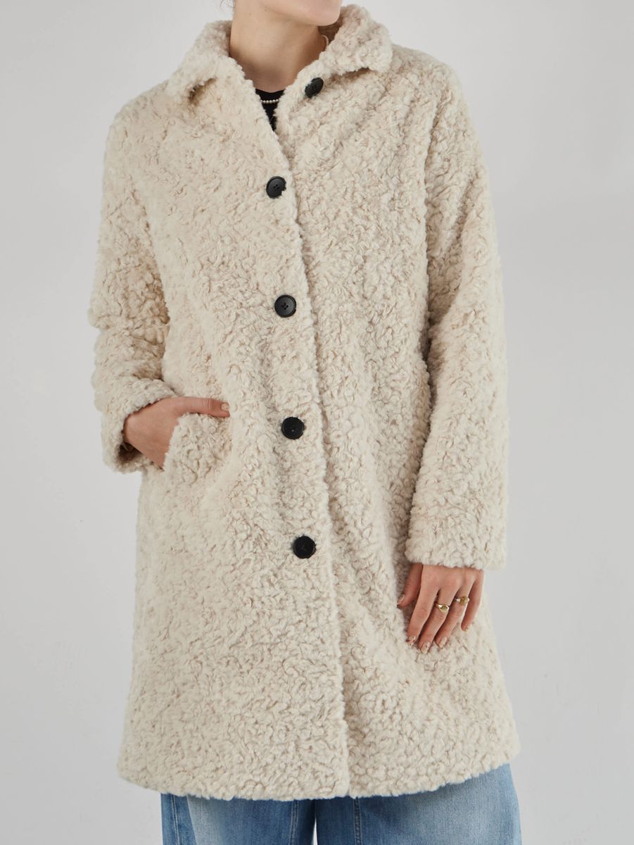 Notyz 40447 Fake Fur Jacket Beige