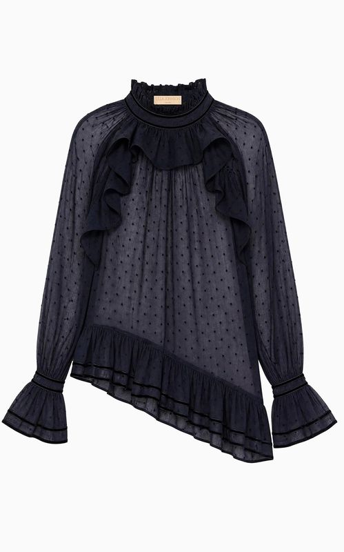Ulla Johnson Marcella LS Cotton Blouse Nightfall