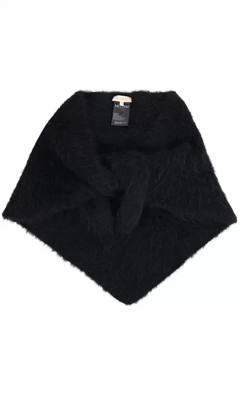 By TiMo Hairy Knit Scarf Black