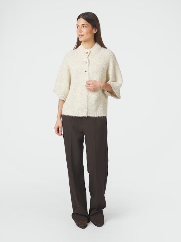Neo Noir Benuta Fluffy Knit Cardigan Ivory