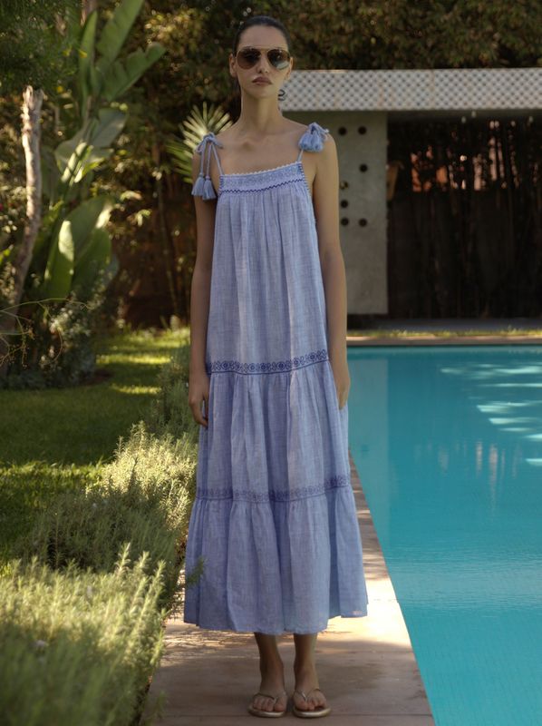 Rose and Rose Maple Sundress Blue
